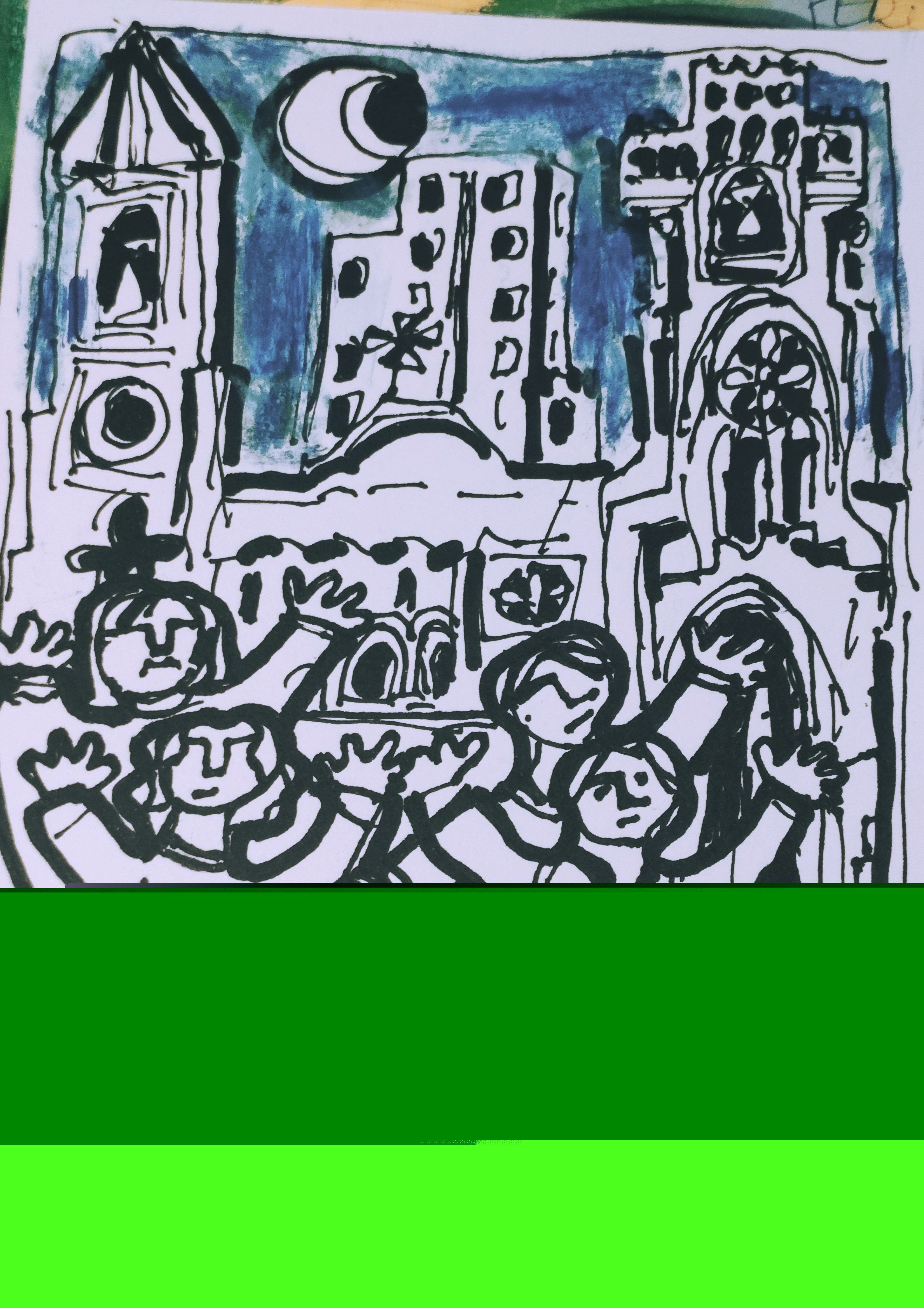 Ampliar: Feira Carballiño, debuxo F.Senén